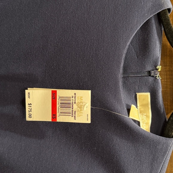 Michael Kors Navy Dress with Gold Zipper - Picture 3 of 4